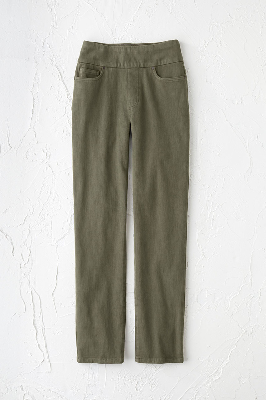 Knit Denim Mid Rise Slim-Leg Ankle Jeans | Coldwater Creek