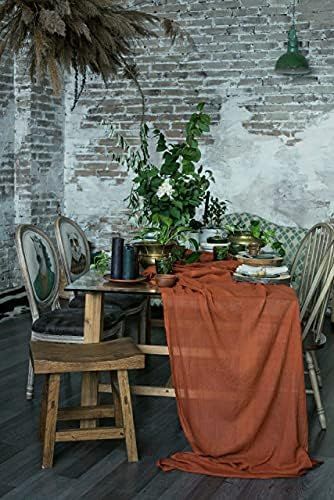 DekorFentezyKiev Table Runner 25x170 inches Cheesecloth Tablecloth for Romantic Wedding Rustic Boho  | Amazon (US)
