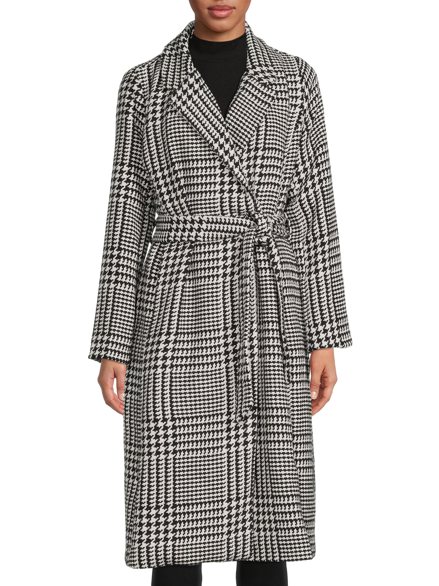 Jason Maxwell Women's Wool Plaid Belted Maxi Coat | Walmart (US)