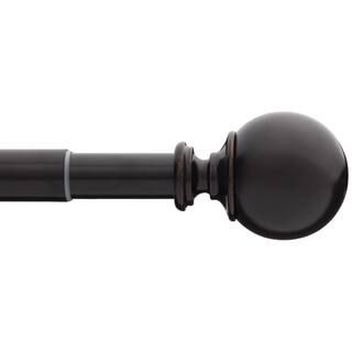 Home Decorators Collection 36 in. - 72 in. Telescoping 1 in. Single Curtain Rod Kit in Oil Rubbed... | The Home Depot