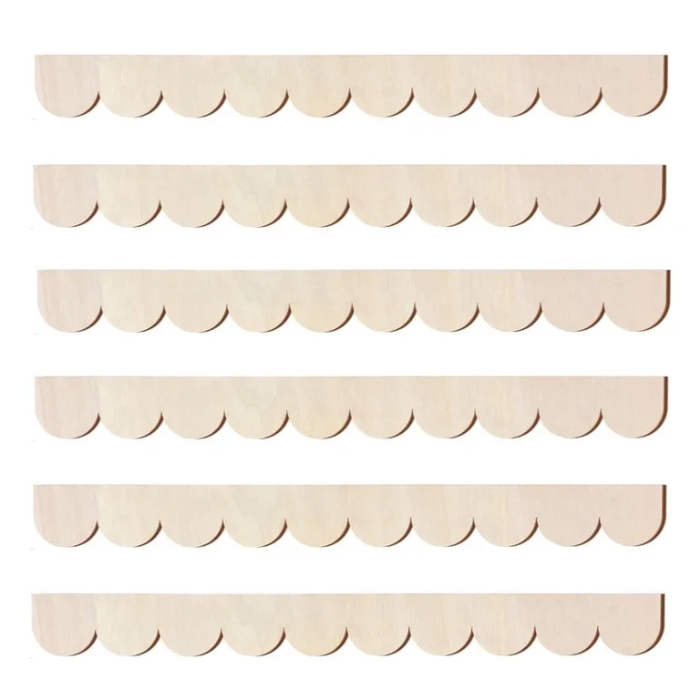 6 Pcs Scalloped Decorative Wood Trim, Unfinished Wooden Scalloped Moulding Trim,DIY Moulding Trim... | Walmart (US)