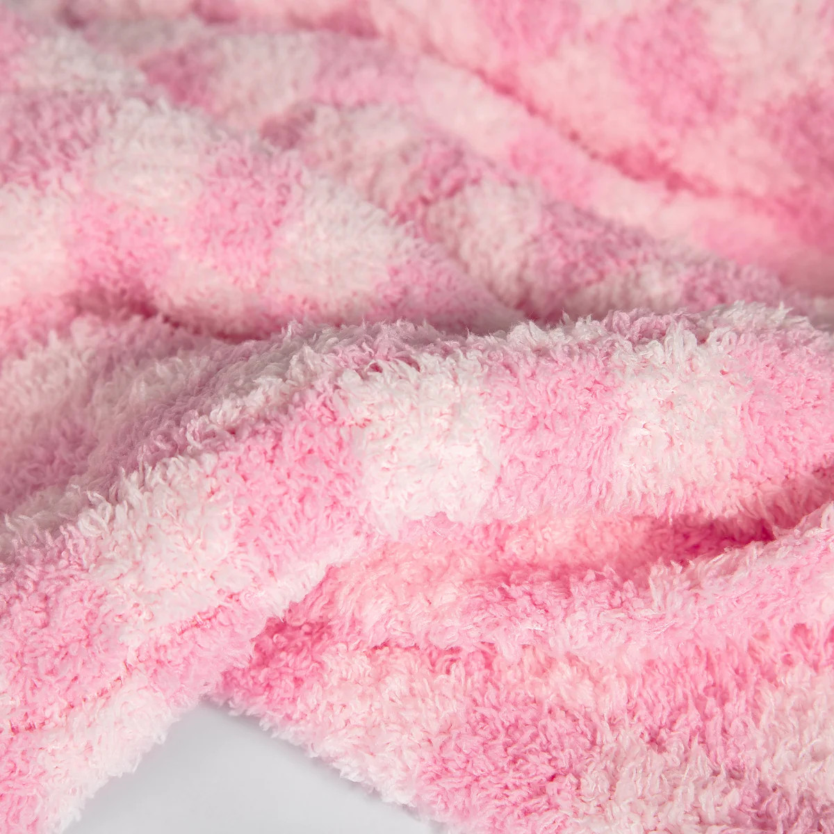 Cotton Candy Check Print Extended Throw | Sunset Snuggles