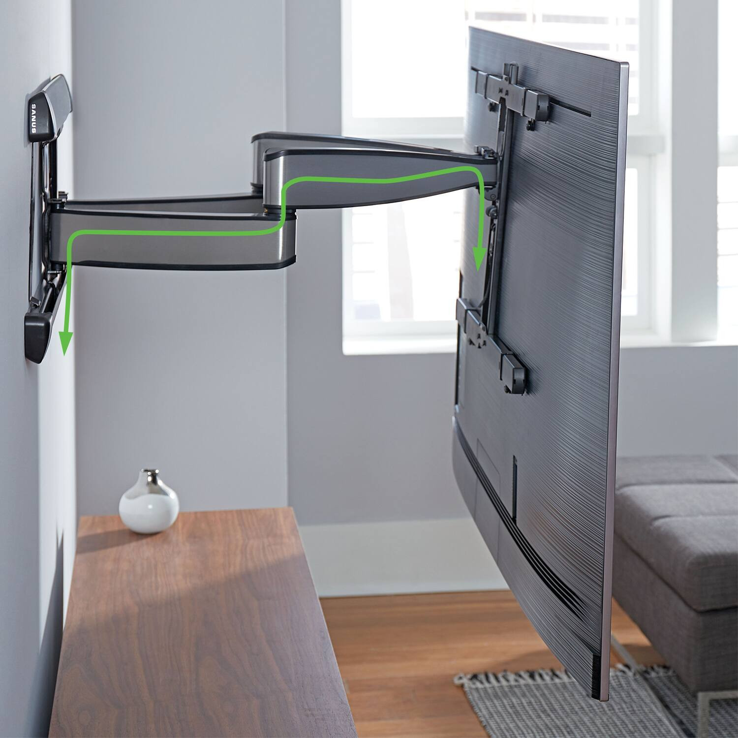 Sanus Premium Series Advanced Full-Motion TV Wall Mount for Most 42"-90" TVs up to 125 lbs Black ... | Best Buy U.S.