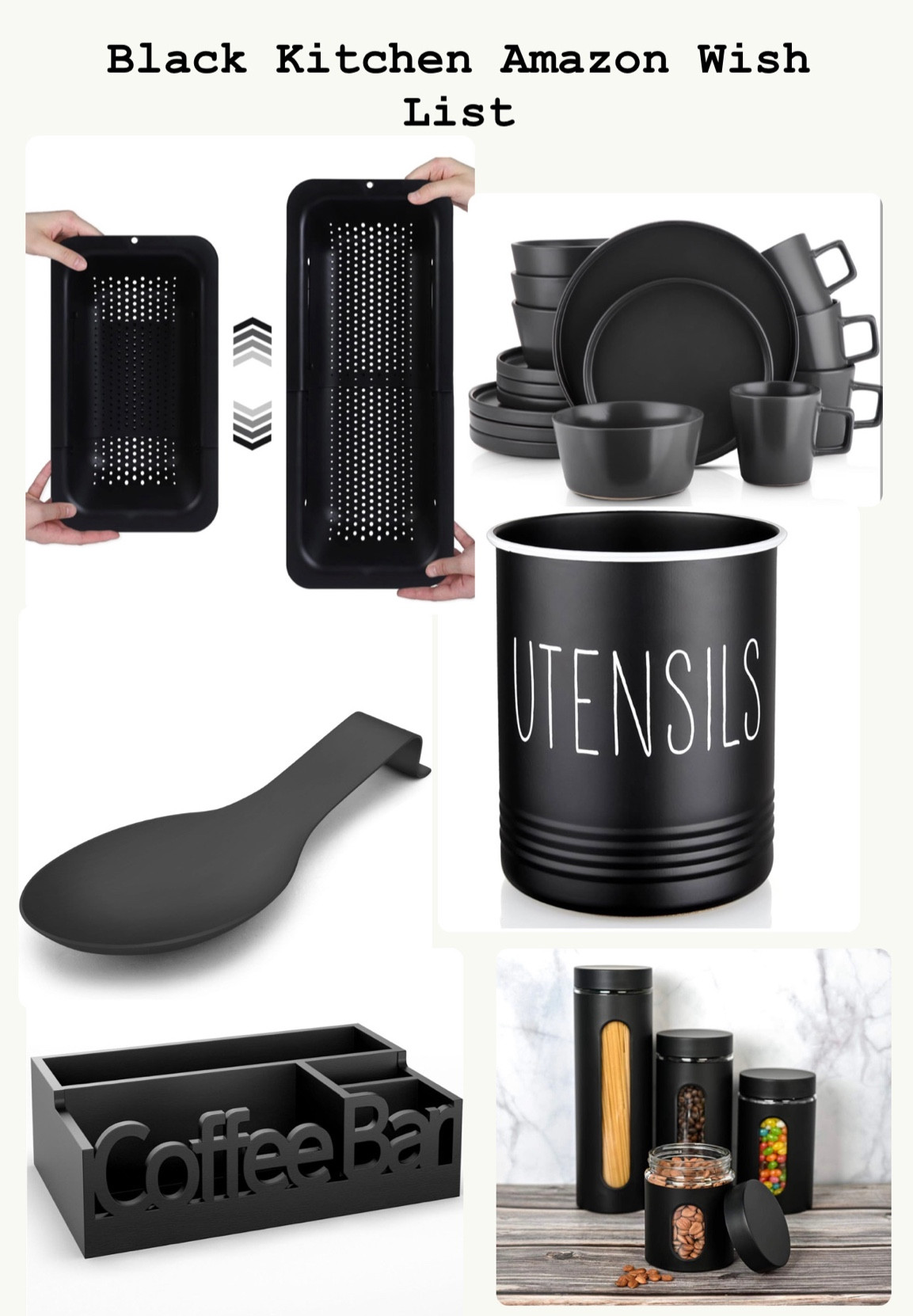 Im slowly turning my kitchen into black decor! Here are some of my Amazon wish list of small items Im starting to make the switch with  

#LTKStyleTip #LTKHome #LTKSummerSales
