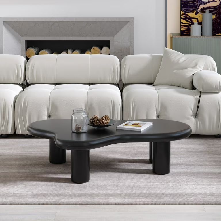Magic Home 47.24'' Cloud Coffee Table,Modern Irregular Coffee Table for Living Room with 4 Legs,B... | Walmart (US)