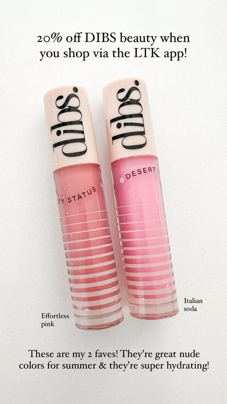 SALE ALERT: DIBS Beauty is 20% off via the LTK app! Tap on a product below then copy the code from the popup

// lip gloss, lip color, nude lip, dibs beauty, Italian soda, effortless pink (5/17)

#LTKFindsUnder50 #LTKSaleAlert #LTKBeauty
