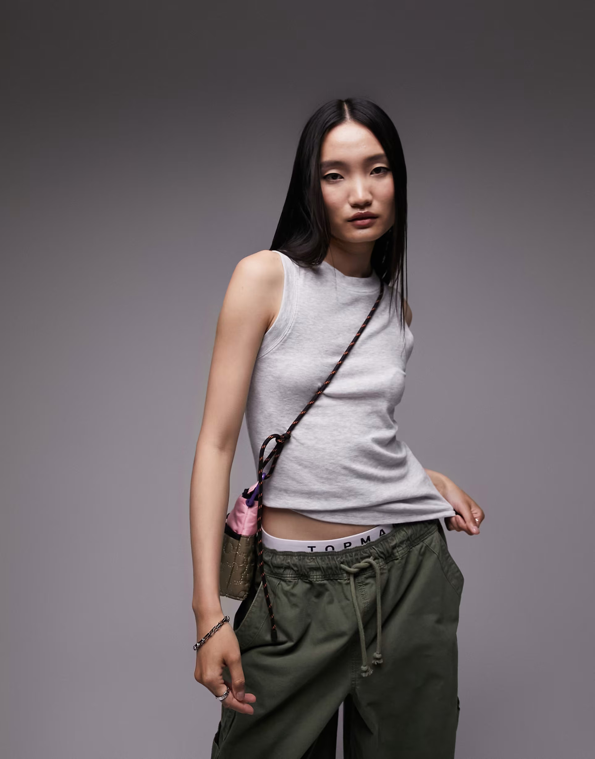 Topshop slim vest in grey marl | ASOS (Global)