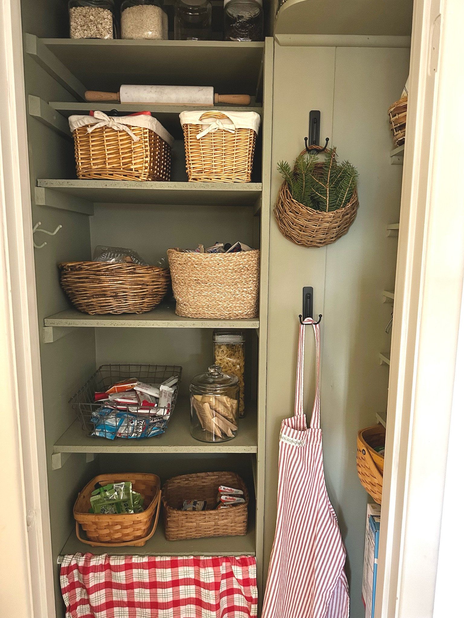 Green paint from my cabinets and pantry 