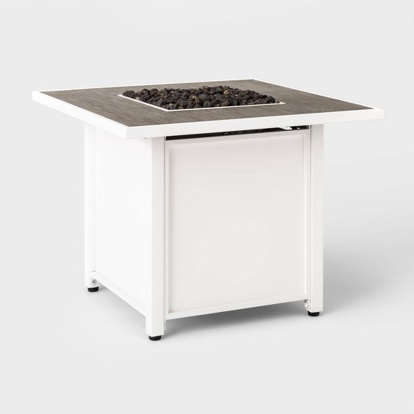 Berkley 30" Square Outdoor Propane Fire Table - White - Threshold™ | Target