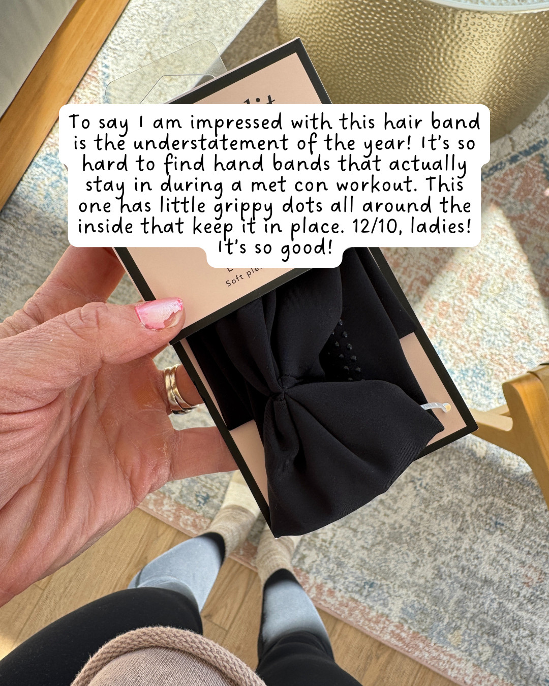 These hand bands WORK - they stay in place during workouts with the grippy dots around the edge. 12/10 - LOVE 

 #LTKGiftGuide #LTKHoliday #LTKdayinmylife