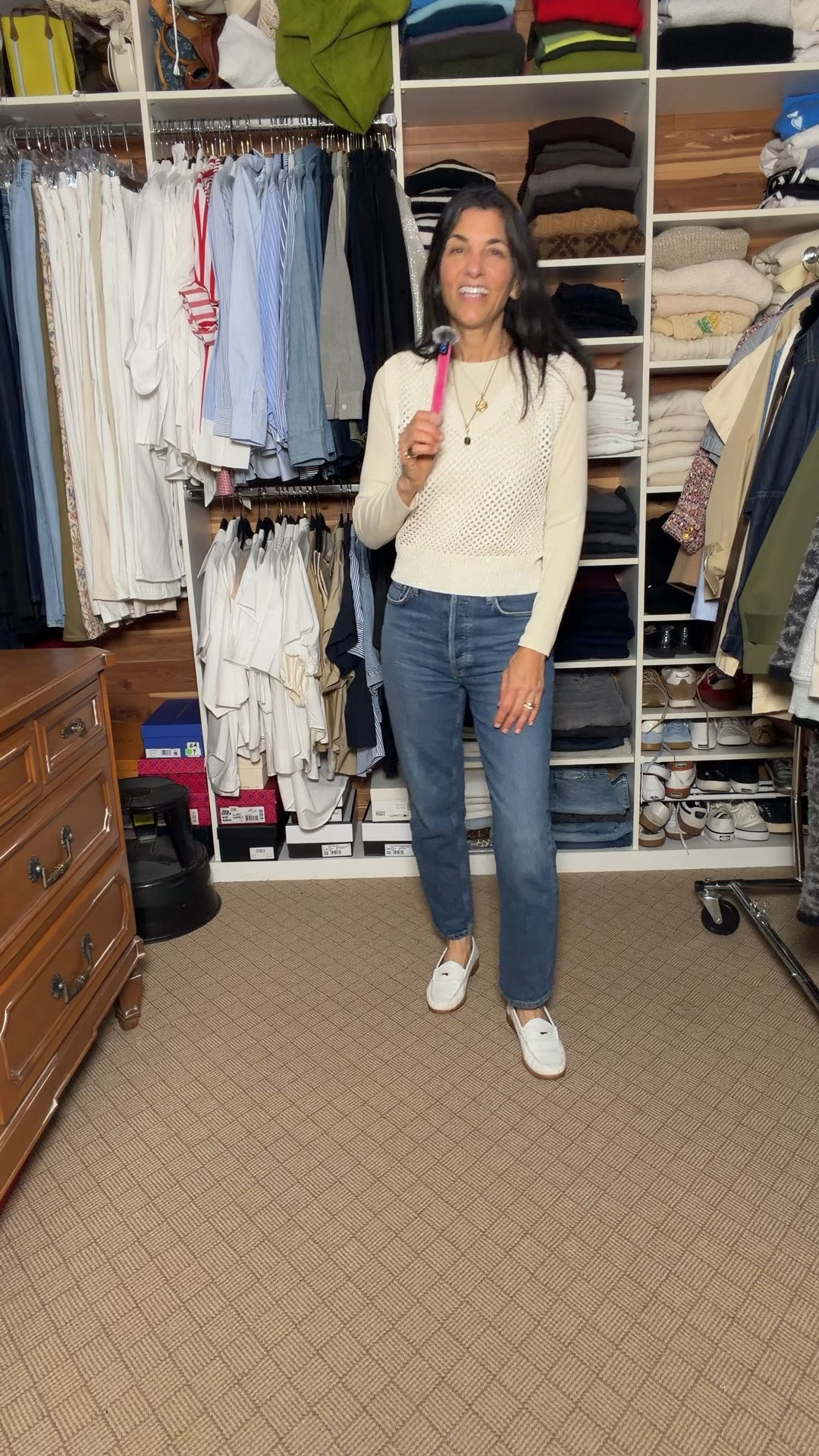 Ivory and denim