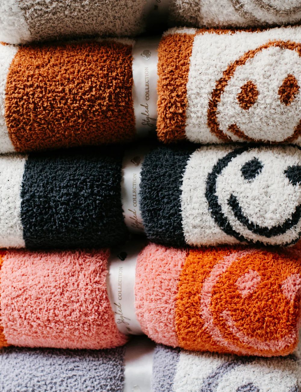TSC x Tia Booth: Checkered Smiley Buttery Blanket | The Styled Collection