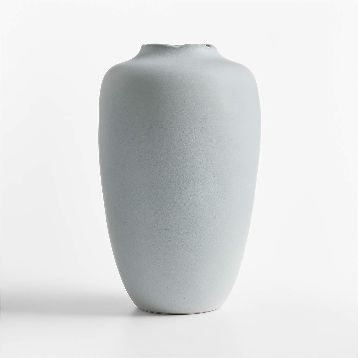 Pompeii Gray Blue Ceramic Vase 13" + Reviews | Crate & Barrel | Crate & Barrel