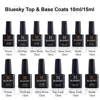 Bluesky POPULAR Top Base Coat Large No Wipe Top Coat UV LED Gel Polish 15ml 10ml | eBay UK