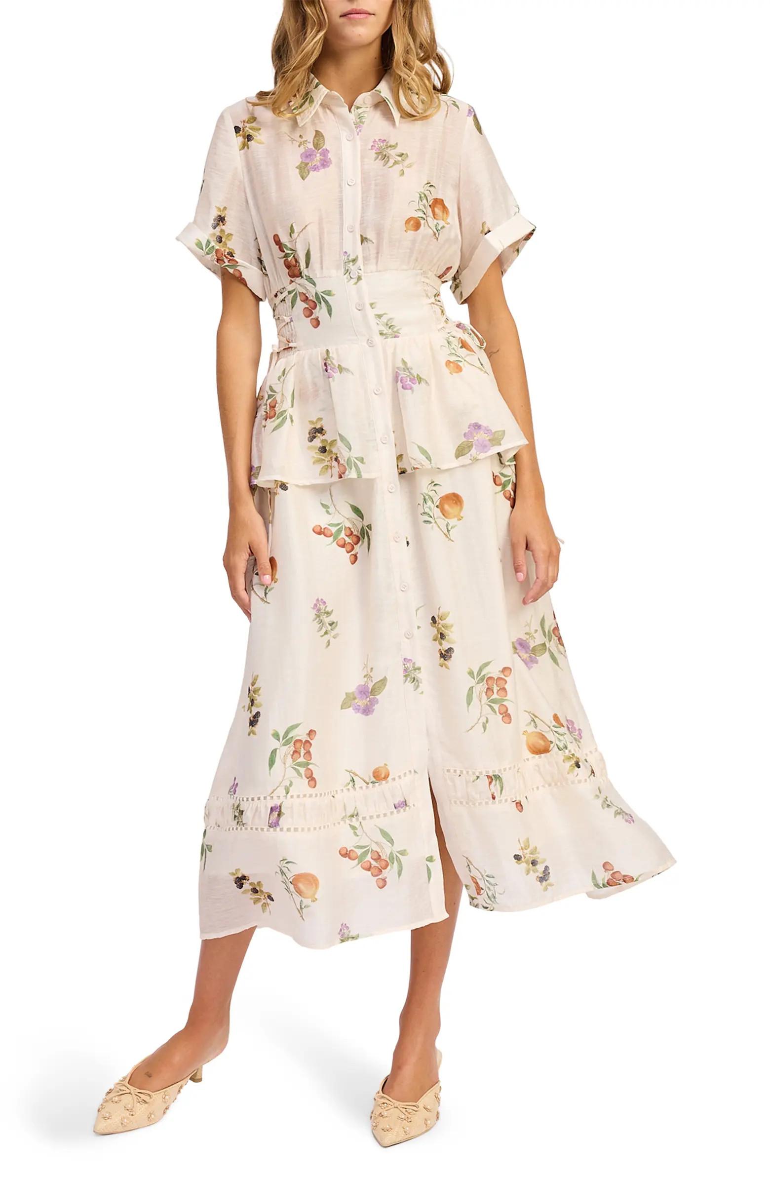 Tulsa Floral Tiered Shirtdress | Nordstrom