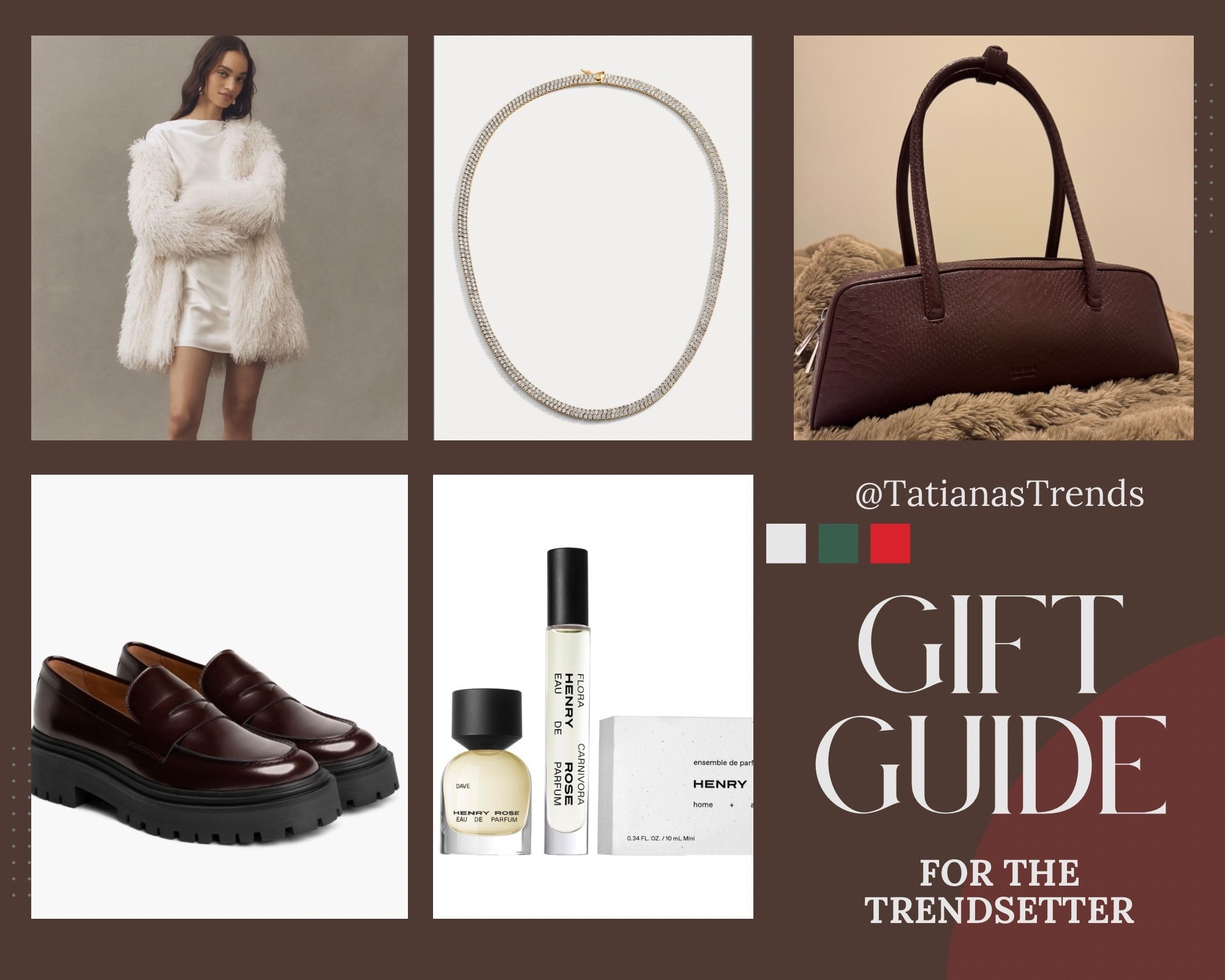 FOR THE TRENDSETTER 🤎 Tennis necklaces, loafers & faux furs, OH MY! The berry croc purse is my newest addition from my fave vegan leather bag brand, and I’m so impressed by the texture and color! Perfect accessory for now through Winter SZN. Exact loafers pictured can be found on Thursdayboots.com or linked similar color and a variety of styles! #trendsetter #loafers #burgundy #wine #tennisnecklace #fauxfur #fall #winterwear #falltrends #fallfits 

#LTKGiftGuide #LTKSeasonal #LTKHoliday #LTKCyberWeek