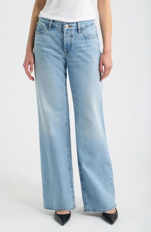 FRAME The Gray Wide Leg Jeans in Dodger Offset Hem at Nordstrom, Size 26 | Nordstrom