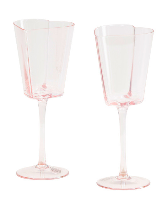 2pk Heart Shaped Luster Flutes | TJ Maxx