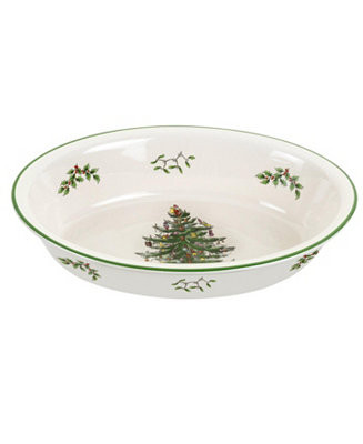 Spode Christmas Tree Oval Rim Dish - Macy's | Macy's