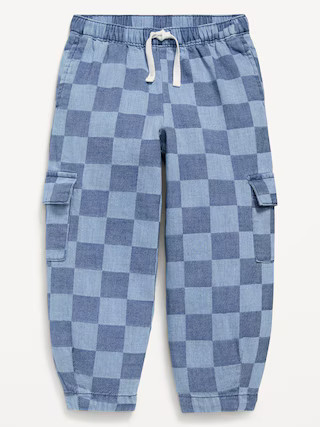 Barrel-Leg Chambray Cargo Pants for Toddler Girls | Old Navy (US)