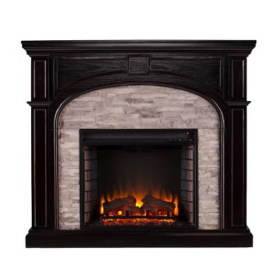 Tanaya Traditional Electric Fireplace - Black - SEI | Target