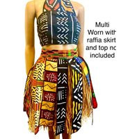 Exude Artistic Elegance Handmade African Print Fringe Dance Skirt | Skirt OnlyOr Grass For Unforgettable Style Eclectic Shop Now | Etsy (US)