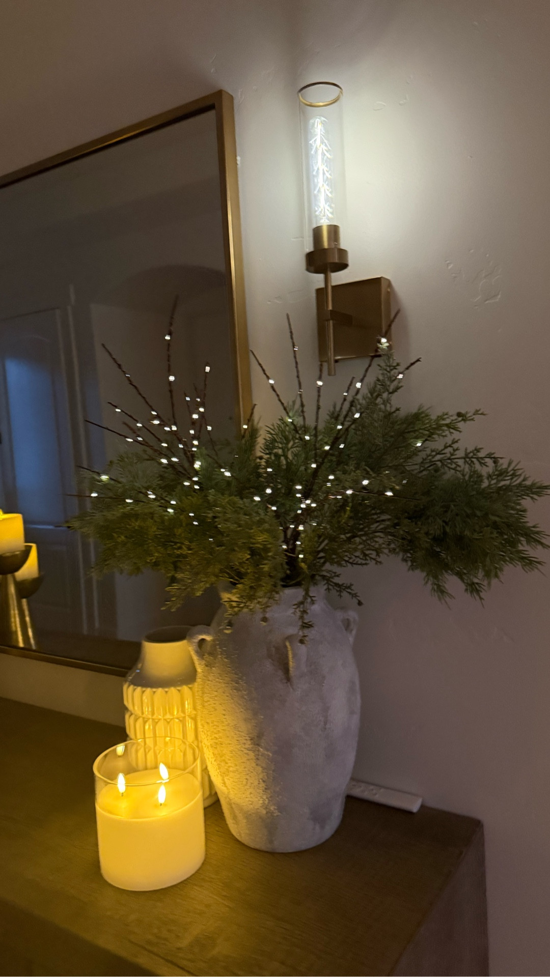 Here is an easy way to elevate your entryway or any space that needs some glow. These battery operated brass wall sconces are a game changer as well as this candle. Both are from Amazon. ✨

#LTKvlog #LTKHome