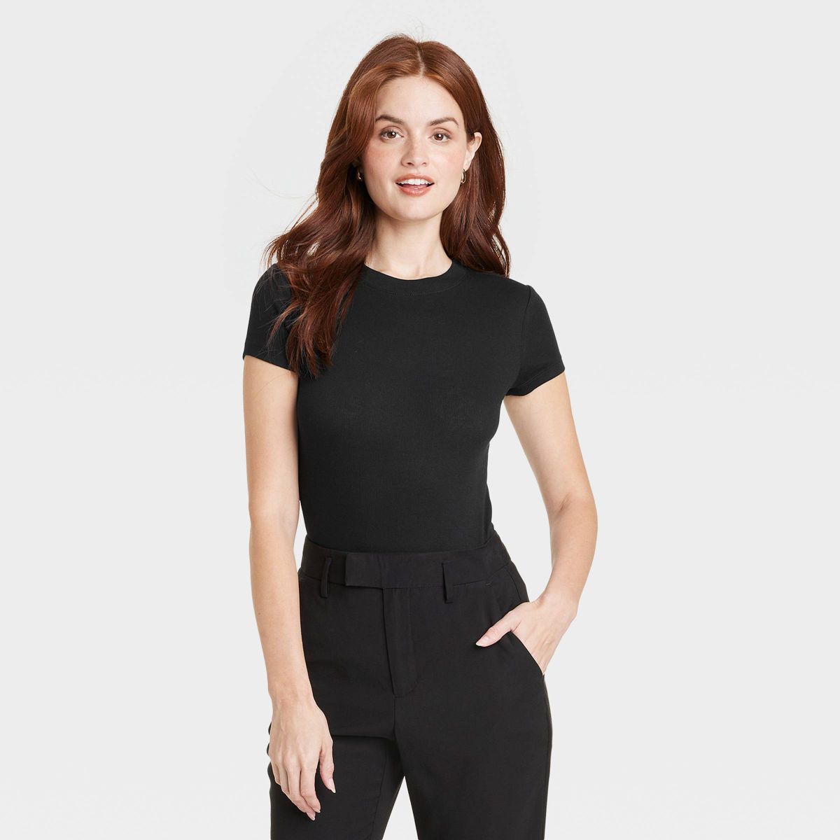 Women's Ribbed Bodysuit - A New Day™ Black XS | Target