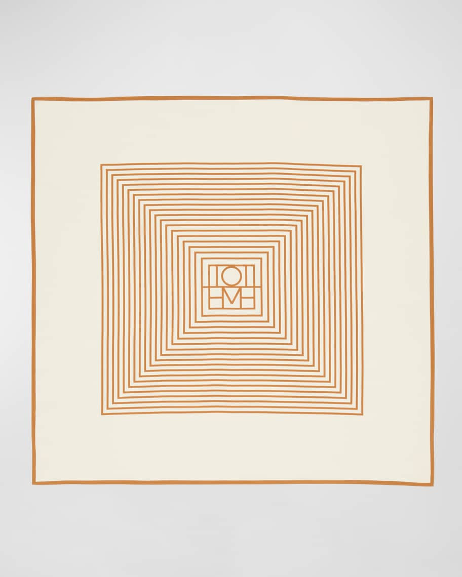 Toteme  Signature Monogram Cotton-Silk Blanket Scarf | Neiman Marcus