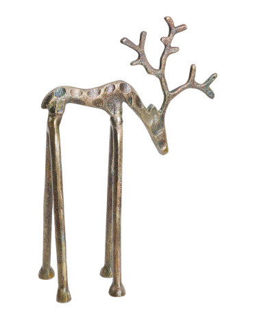 14in Antique Finish Reindeer Decor | TJ Maxx