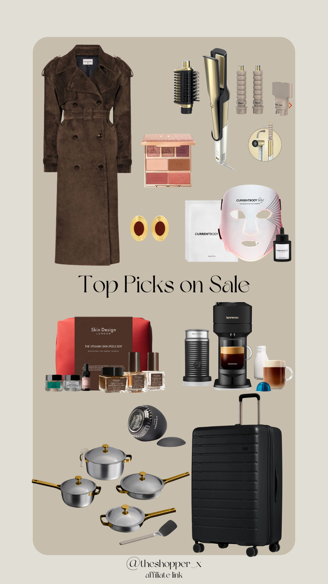 Luxury Beauty, LED Mask, Earrings, Fabric Shaver, Nespresso, Cookware Set, Suede Trench Coat, Hair Styler, Suitcase, Harvey Nichols, John Lewis, Amazon, Our Place, DE Savary, Shark, Antler 

 #LTKuk #LTKhome #LTKsale
