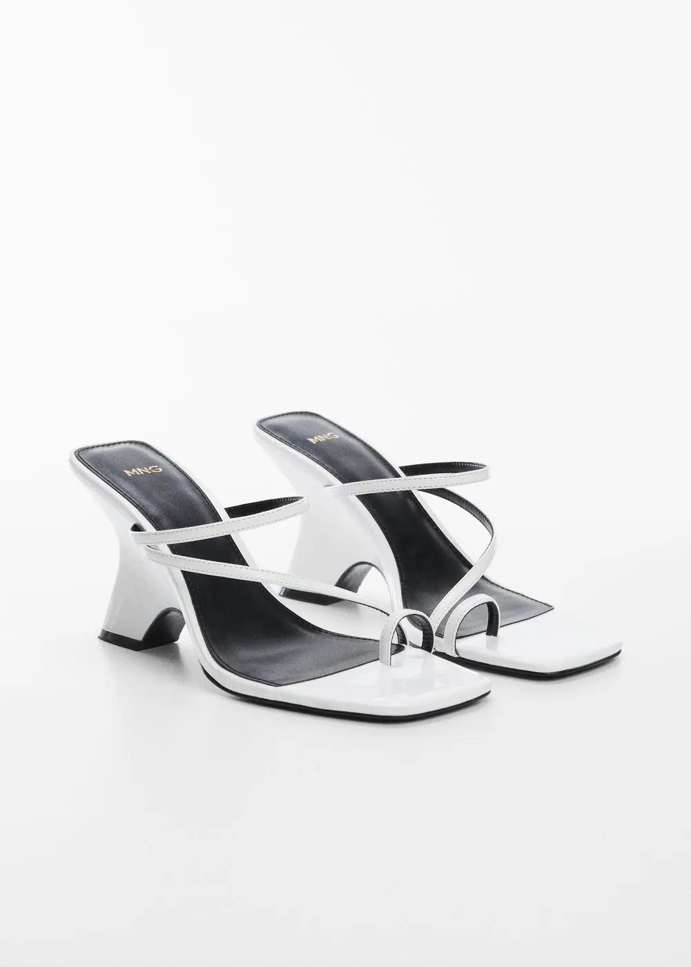 Asymmetrical heeled sandals | MANGO (US)