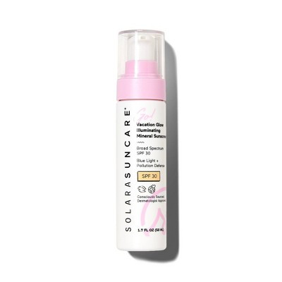 Solara Suncare Go! Vacation Glow Illuminating Mineral Sunscreen - SPF 30 - 1.7 fl oz: Face Application, Paraben-Free, Mineral-Based, Vegan | Target
