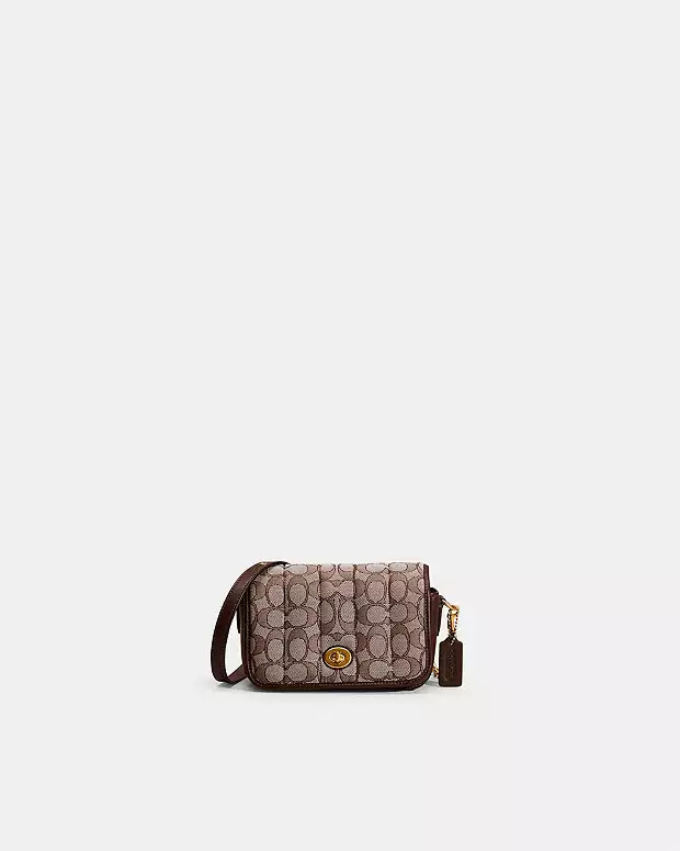 Restored Dinky 18 In Signature Jacquard With Quilting | Coach (US)