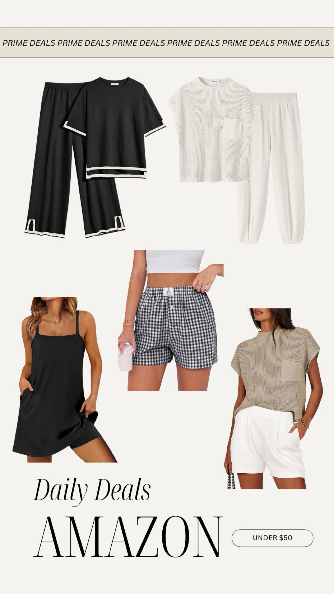Amazon daily deals, loungewear, plaid shirts, tennis dress

#LTKFindsUnder50 #LTKActive #LTKSaleAlert