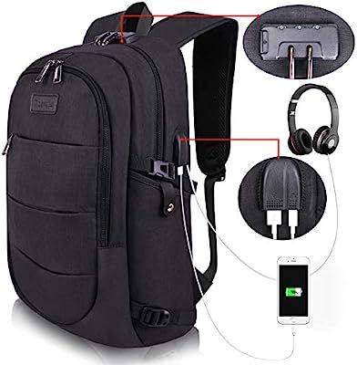 Travel Laptop Backpack Water Resistant Anti-Theft Bag with USB Charging Port and Lock 14/15.6 Inc... | Amazon (US)
