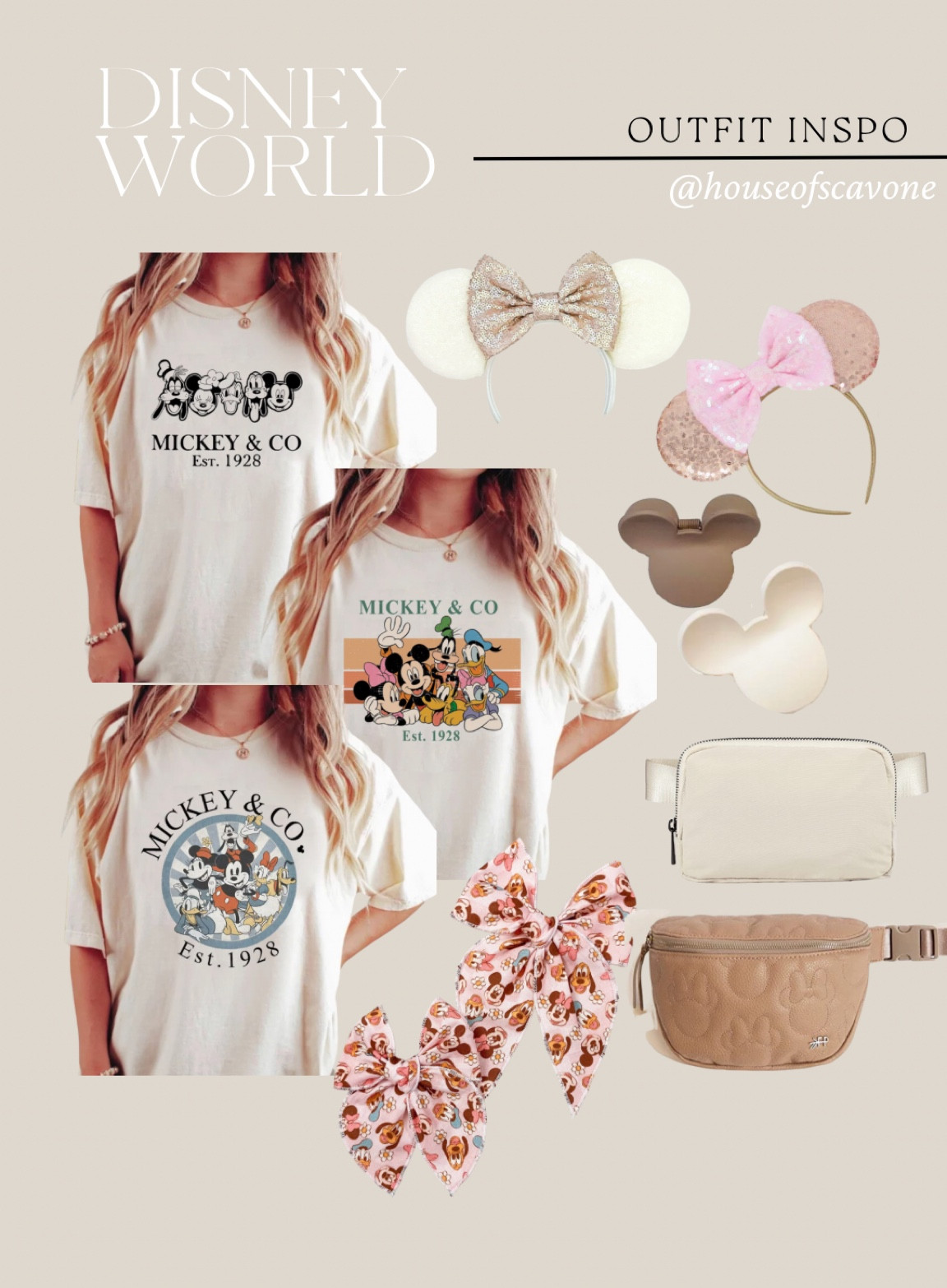 disney outfits 
#disney #disneyworldoutfits #disneylandoutfits #disneyoutfit #disneyshirt #minniemouse #mickeymouse #disneyprincess #bumbag #fannypack #disneytravel #disneyears #minnieears #bows #disneybow 

#LTKFind #LTKtravel #LTKunder50