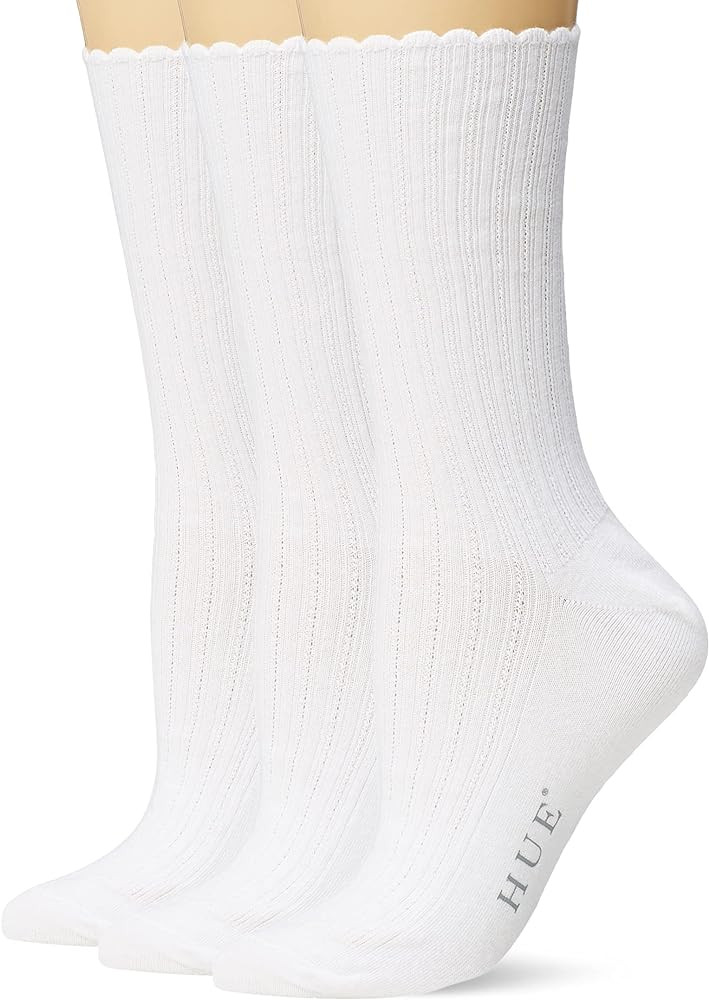 HUE Women's Scalloped Pointelle Sock | Amazon (US)