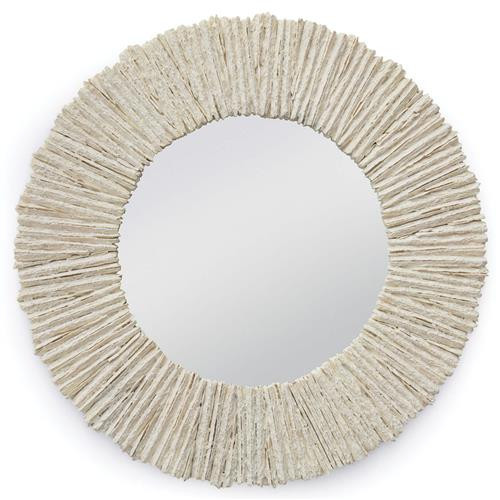 Regina Andrew Slate Coastal Natural Resin Round Wall Mirror | Kathy Kuo Home