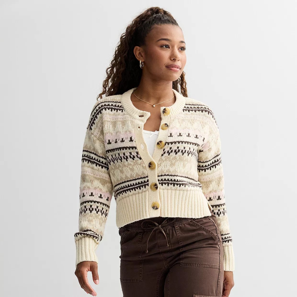 Juniors' SO® Crewneck Cardigan | Kohl's