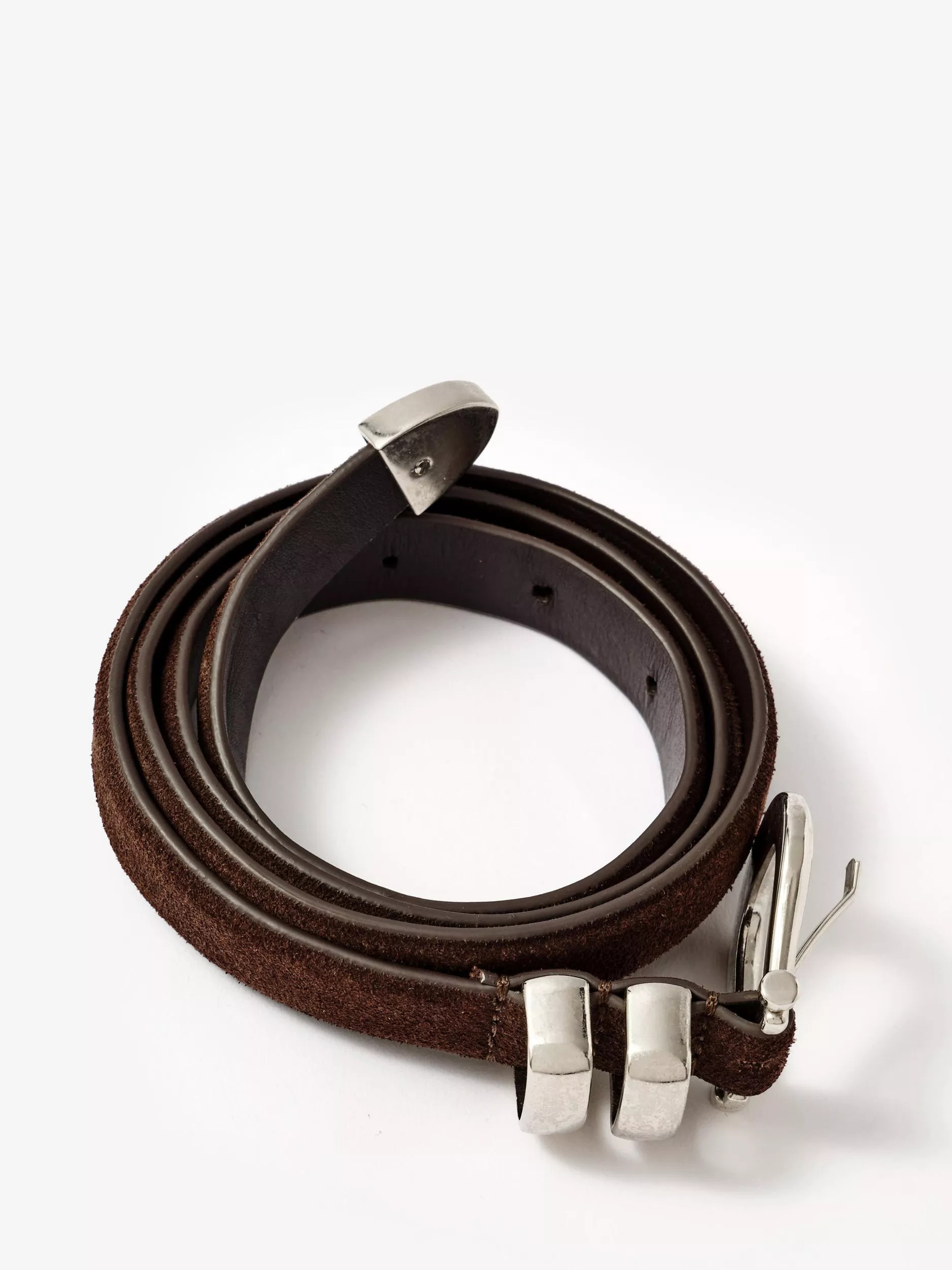 Pure Suede Slim Belt, Brown | John Lewis (UK)