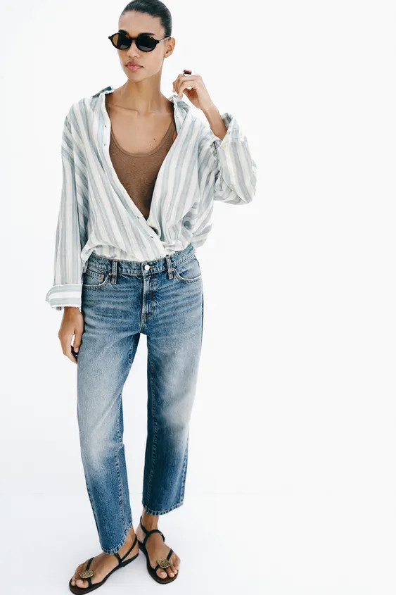 VOLUMINOUS STRIPED SHIRT | Zara UK