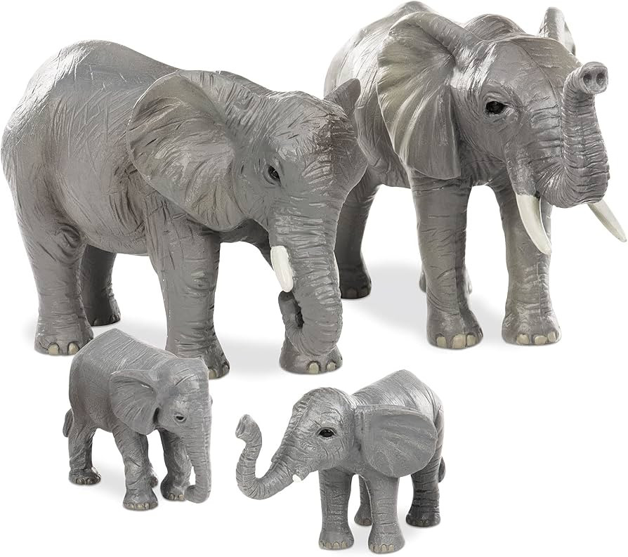 Terra by Battat African Elephant Family Safari Animals (Set of 4) Educational Toys for 3+ Year Ol... | Amazon (US)