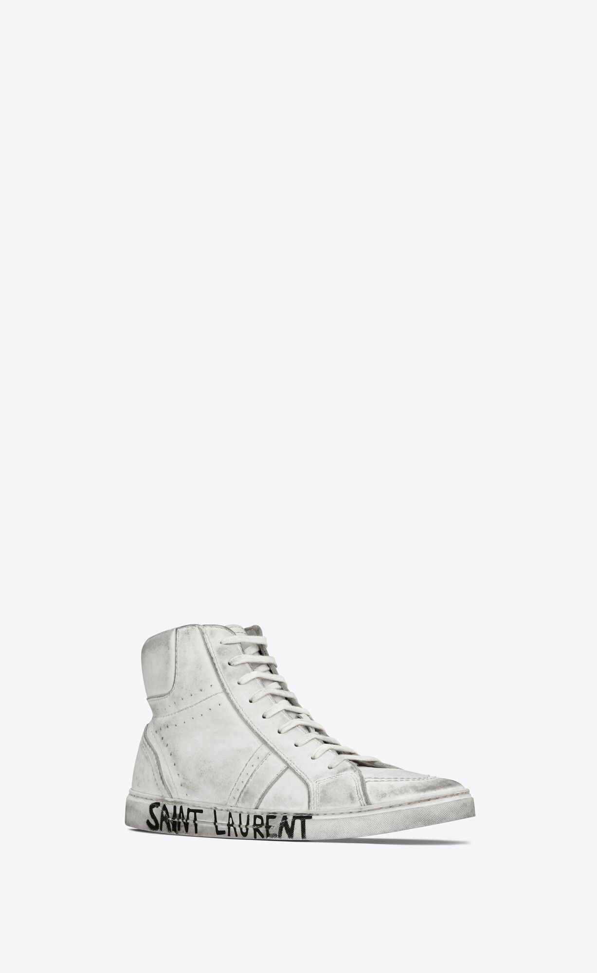 joe sneakers in worn-look leather | Saint Laurent Inc. (Global)