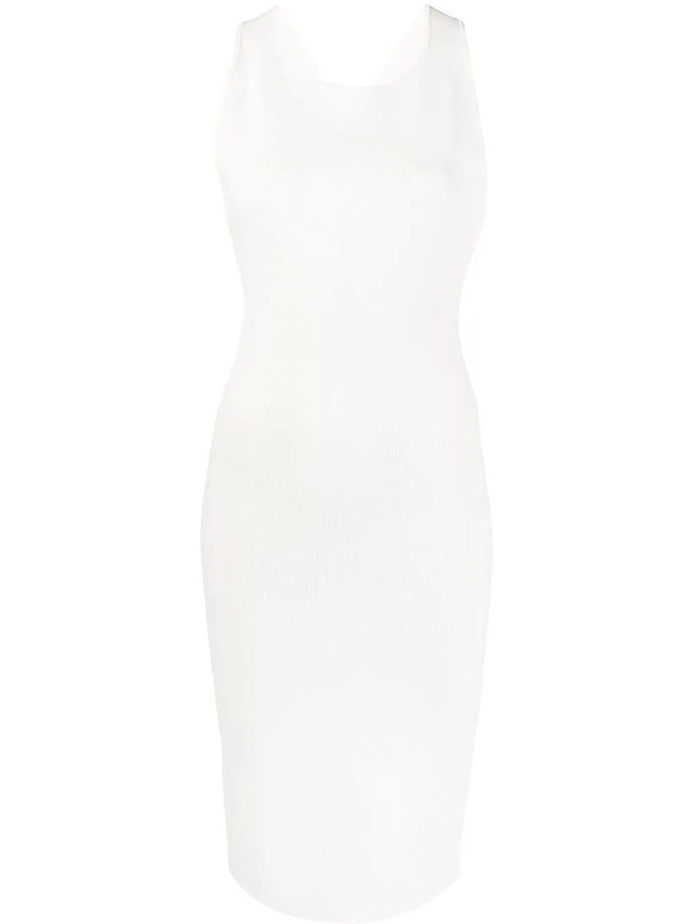 Yves Salomon Ribbed cross-strap Midi Dress - Farfetch | Farfetch Global