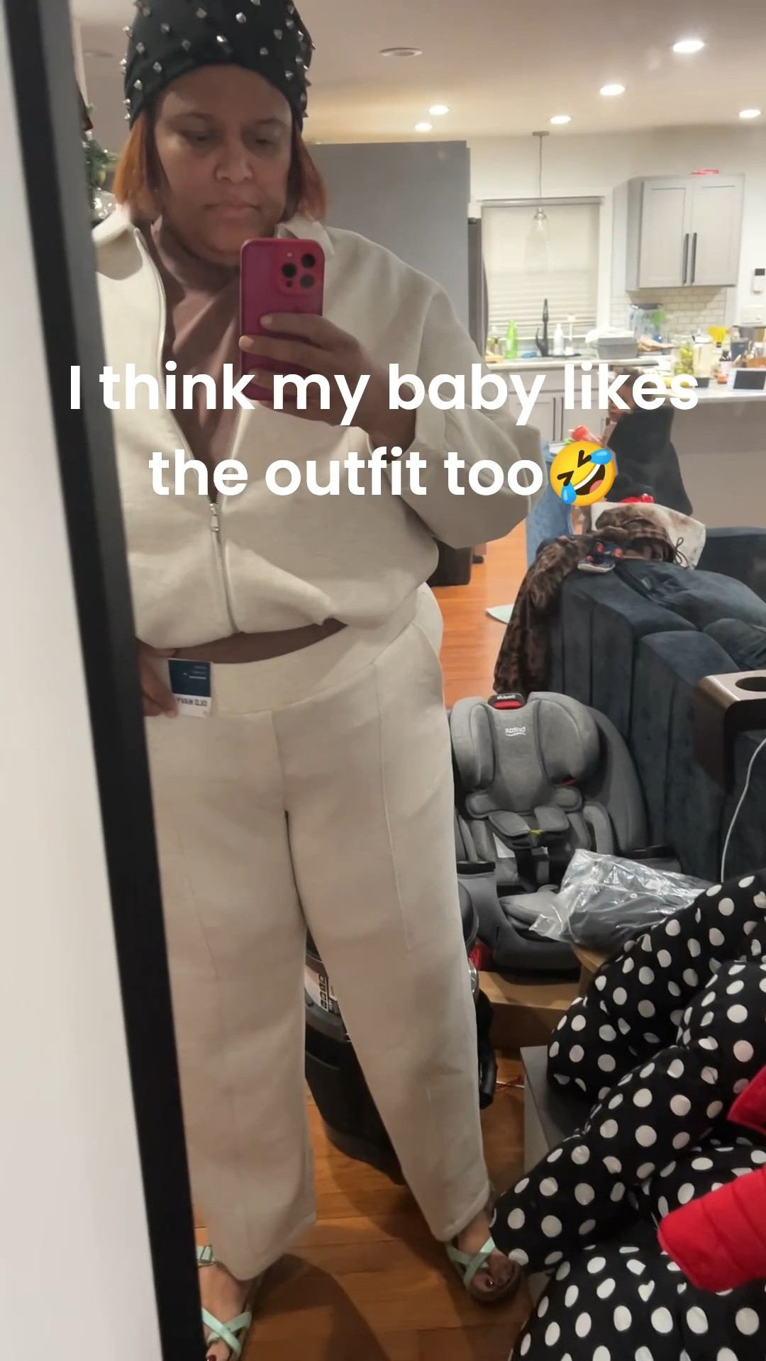 I can’t bring myself to clean my babies kisses off my mirror🥹 from when he was just a little baby but the smudges are killing me😫

Anywho I finalllyyy got my hands on this set and I think I love it…I might size up in the pants though 

#LTKPlusSize #LTKmomlife #LTKdayinmylife