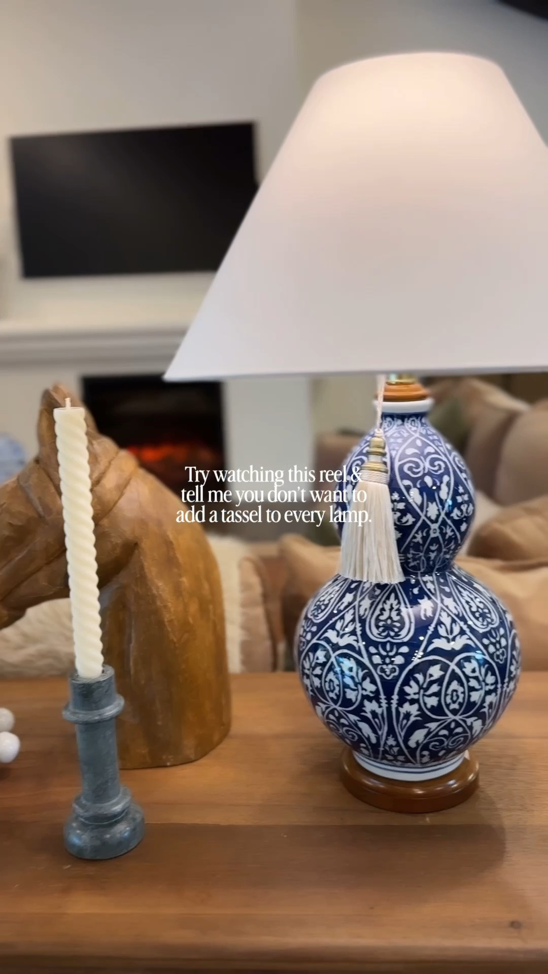 Vintage decor blue and white table lamp tassel tassels Ralph Lauren home traditional home

#LTKHome #LTKOver40 #LTKSaleAlert