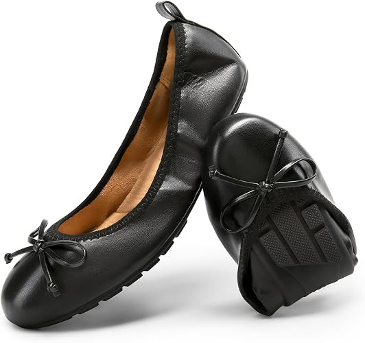 DREAM PAIRS Women's Flats, Foldable Ballet Flats for Women, Bowknot Round Toe Comfort Light Weigh... | Amazon (US)