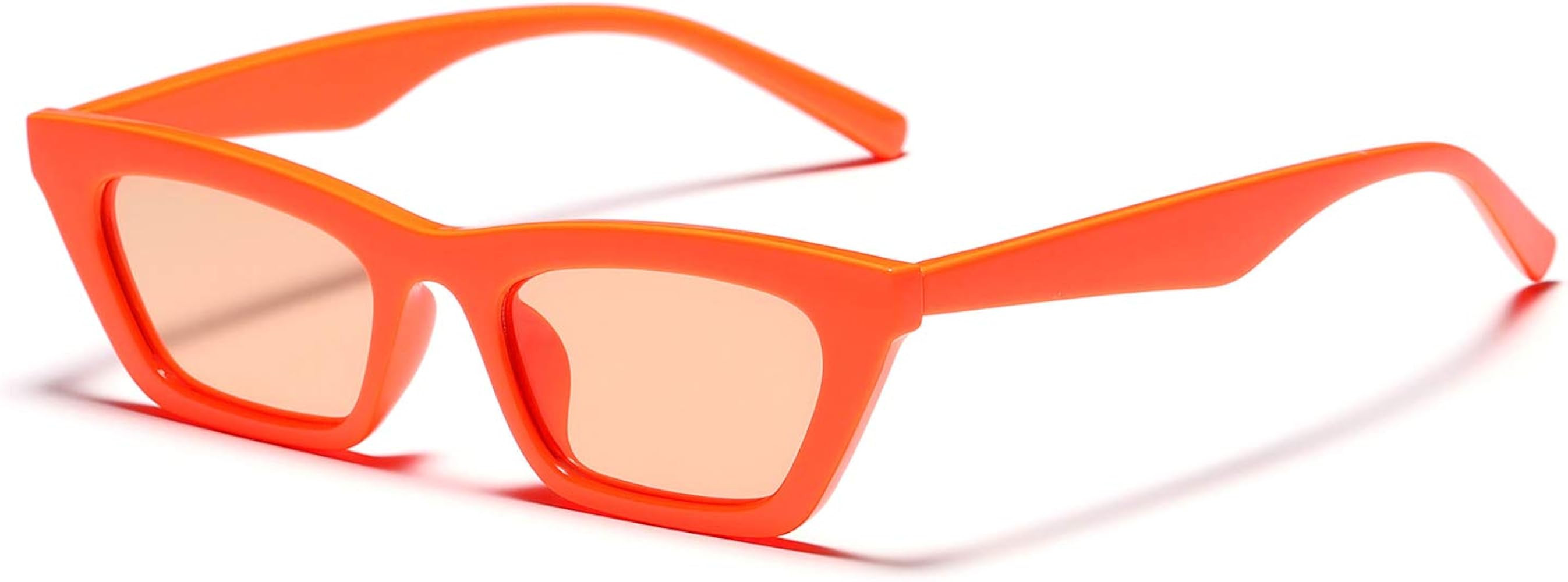 VANLINKER Small Trendy Skinny Cat Eye Sunglasses Women Retro Tiny Square Shade VL9555 | Amazon (US)
