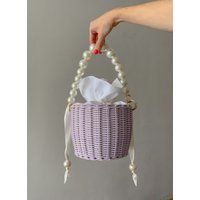 Wicker Bucket Bag, Handbag Basket For Summer, Jane Birkin Style | Etsy (US)